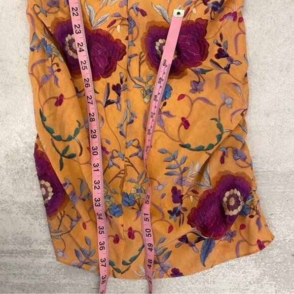 Isabel Marant || Bemaya Dress in Papaya Floral Stretch Silk 38 - Picture 7 of 10